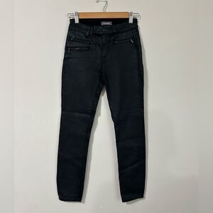 DL1961 Florence Cropped Mid Rise Coated Jeans